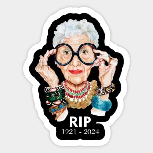 iris apfel rip Sticker